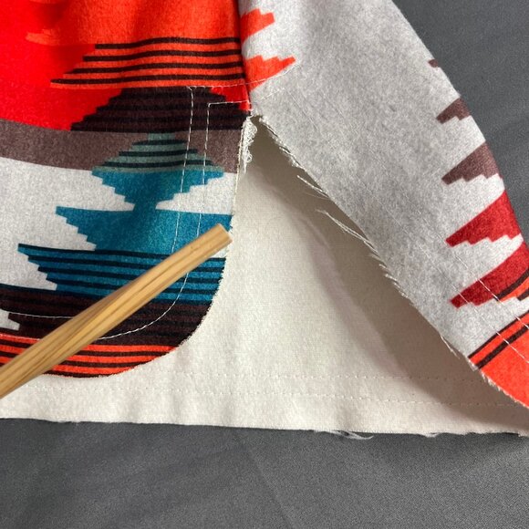 Southwestern Shirt Jacket Fits Size Medium No Tags Handmade Boho Print Cotton - Picture 11 of 12